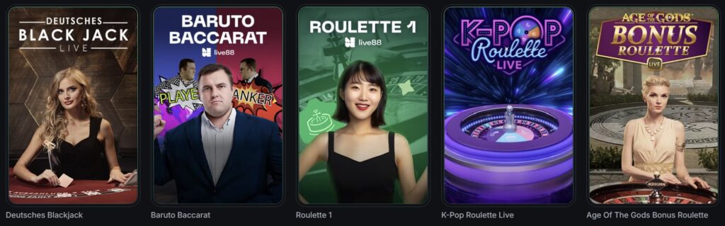 Προεπισκόπηση ζωντανών παιχνιδιών KinBet Casino